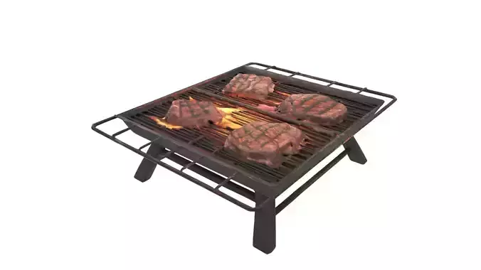 barbeque Low-poly 3D model