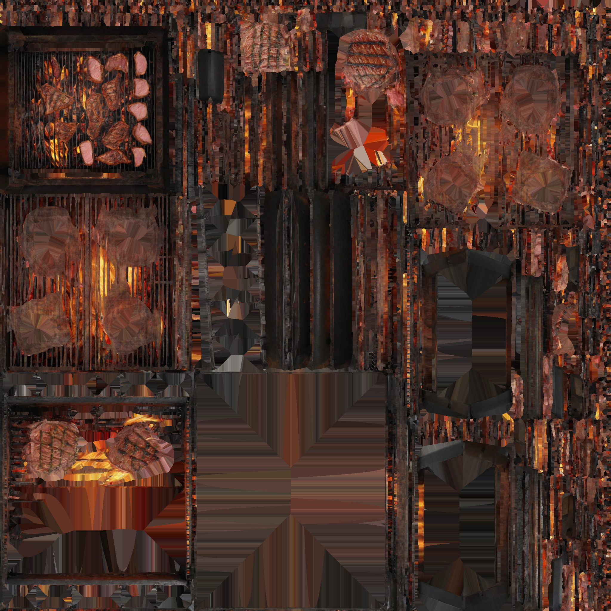 barbeque Low-poly 3D model_8