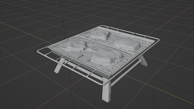 barbeque Low-poly 3D model 6