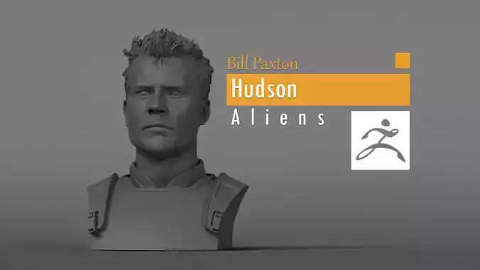 Bill Paxton - Hudson - Aliens 3D print model