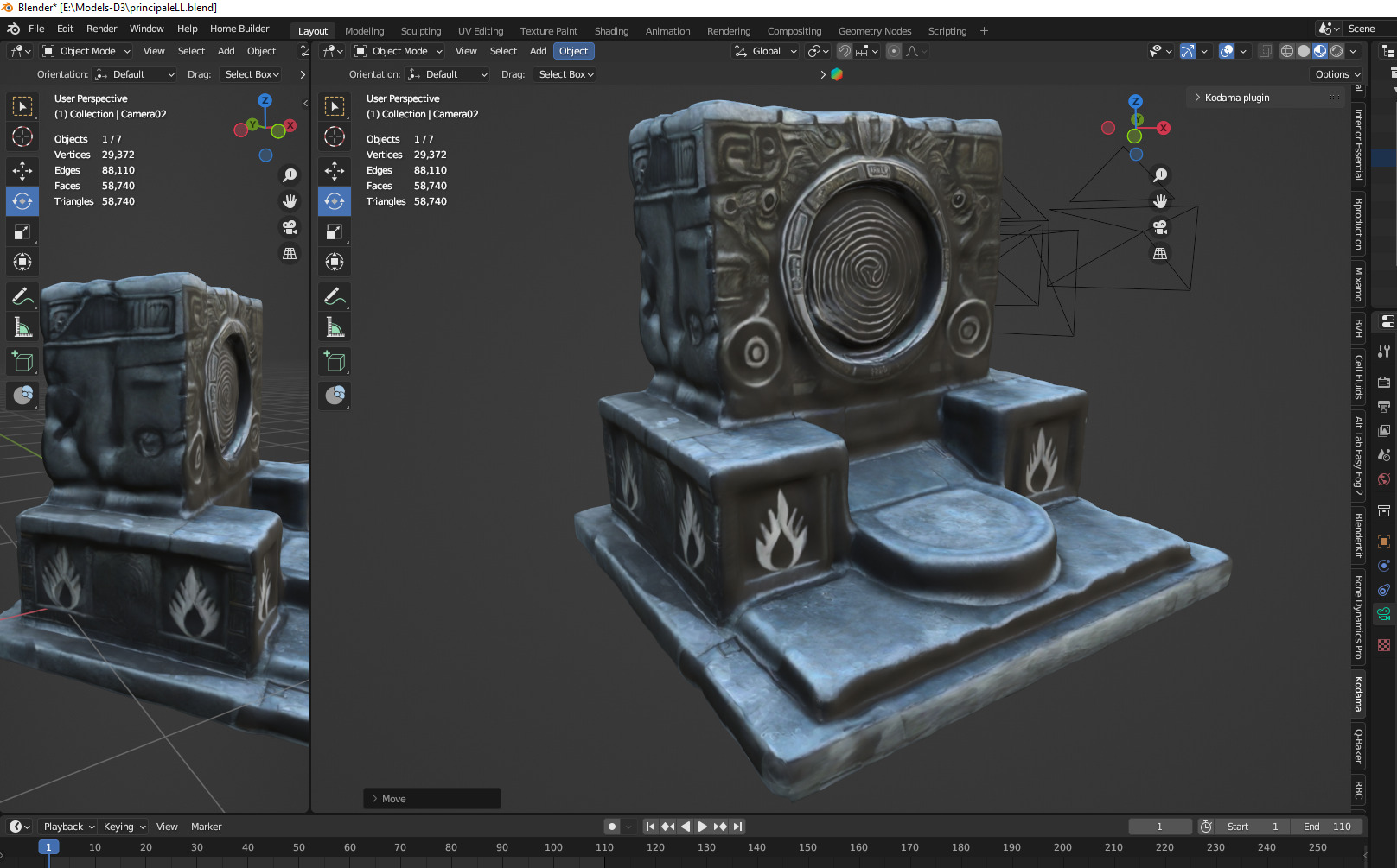 Stone Altar 012 3D model_4