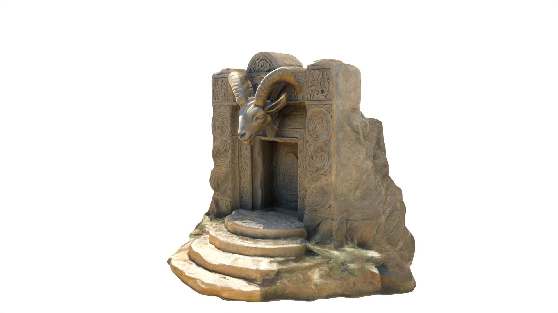 Stone Altar 013 3D model_5