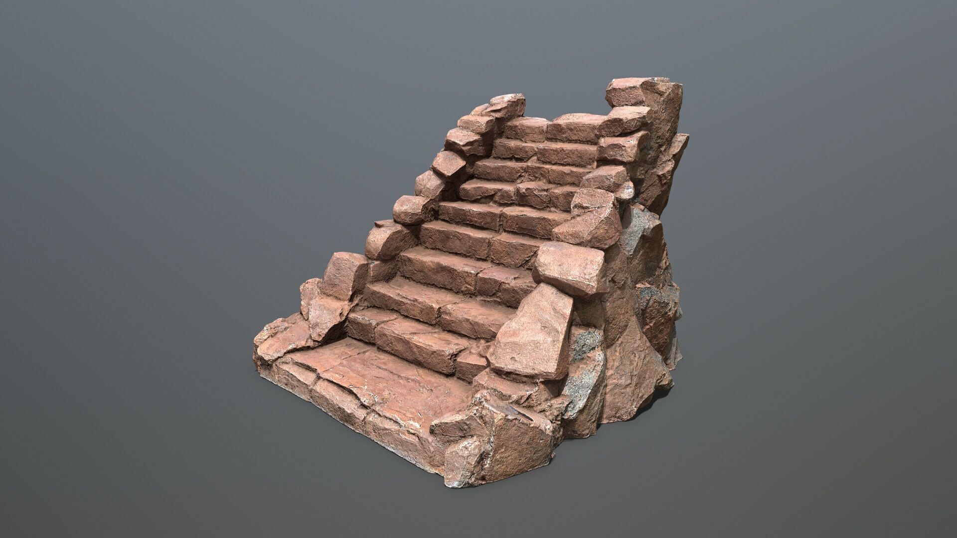 stairs Low-poly 3D model_5