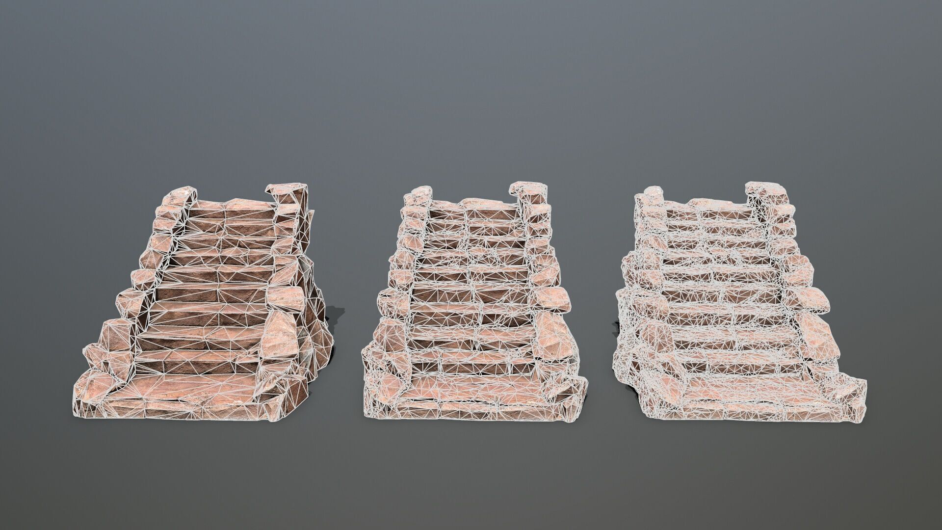 stairs Low-poly 3D model_13