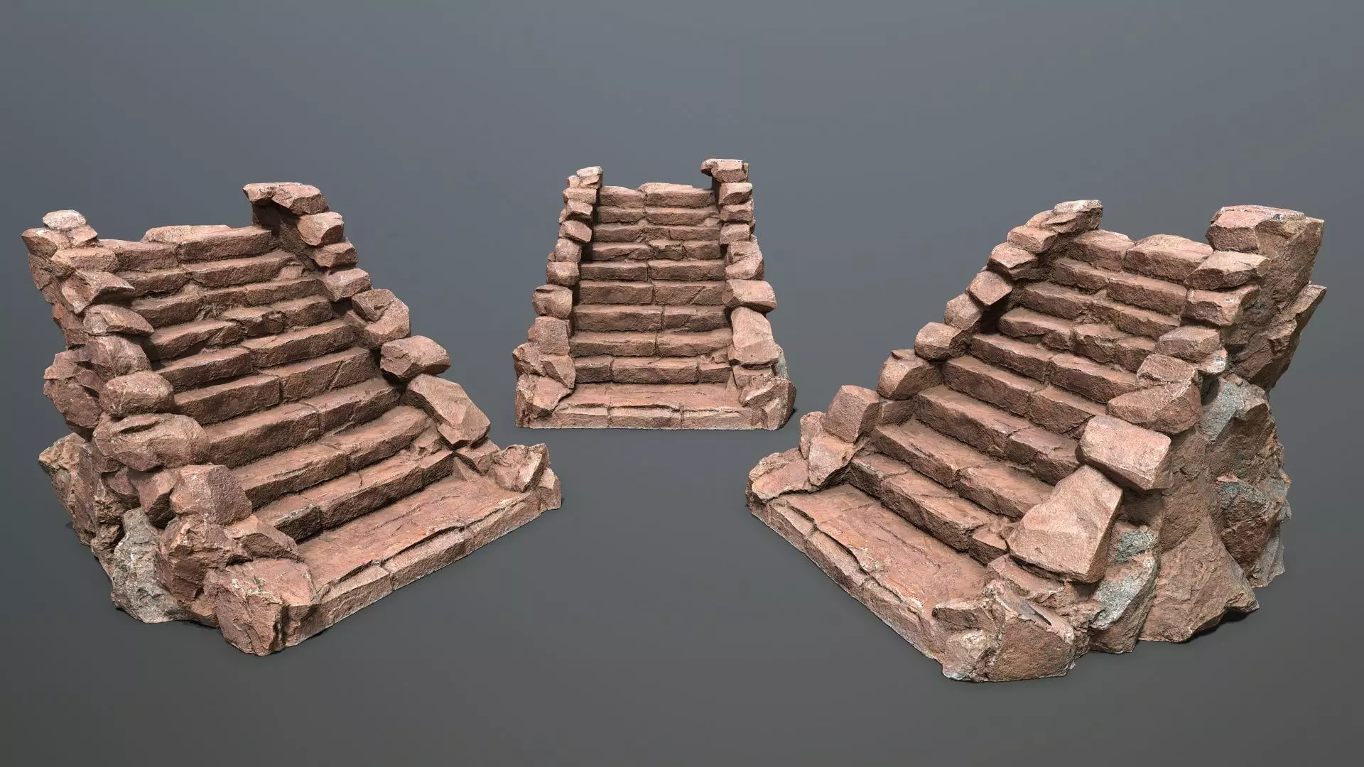 stairs Low-poly 3D model_0