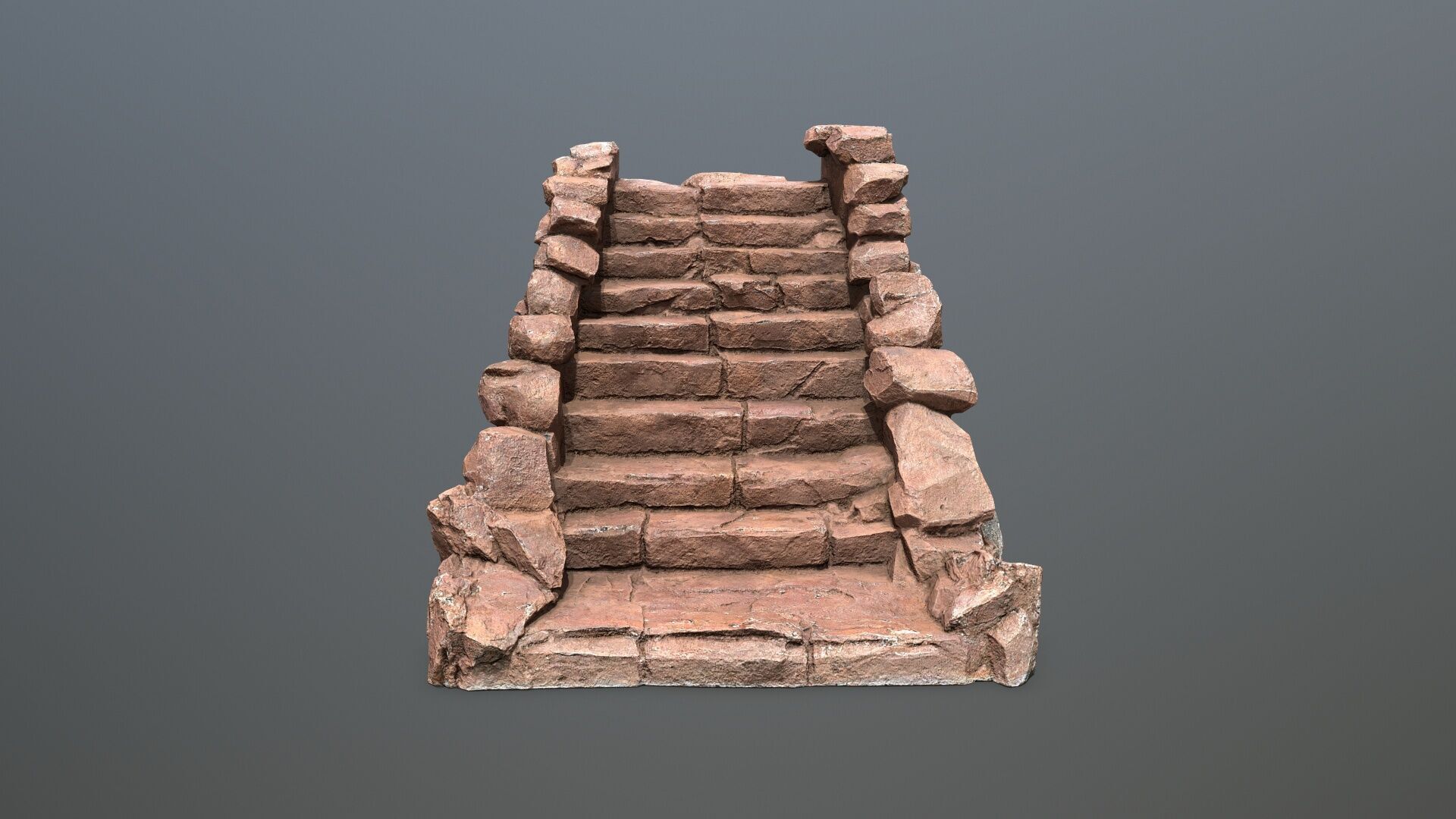 stairs Low-poly 3D model_4