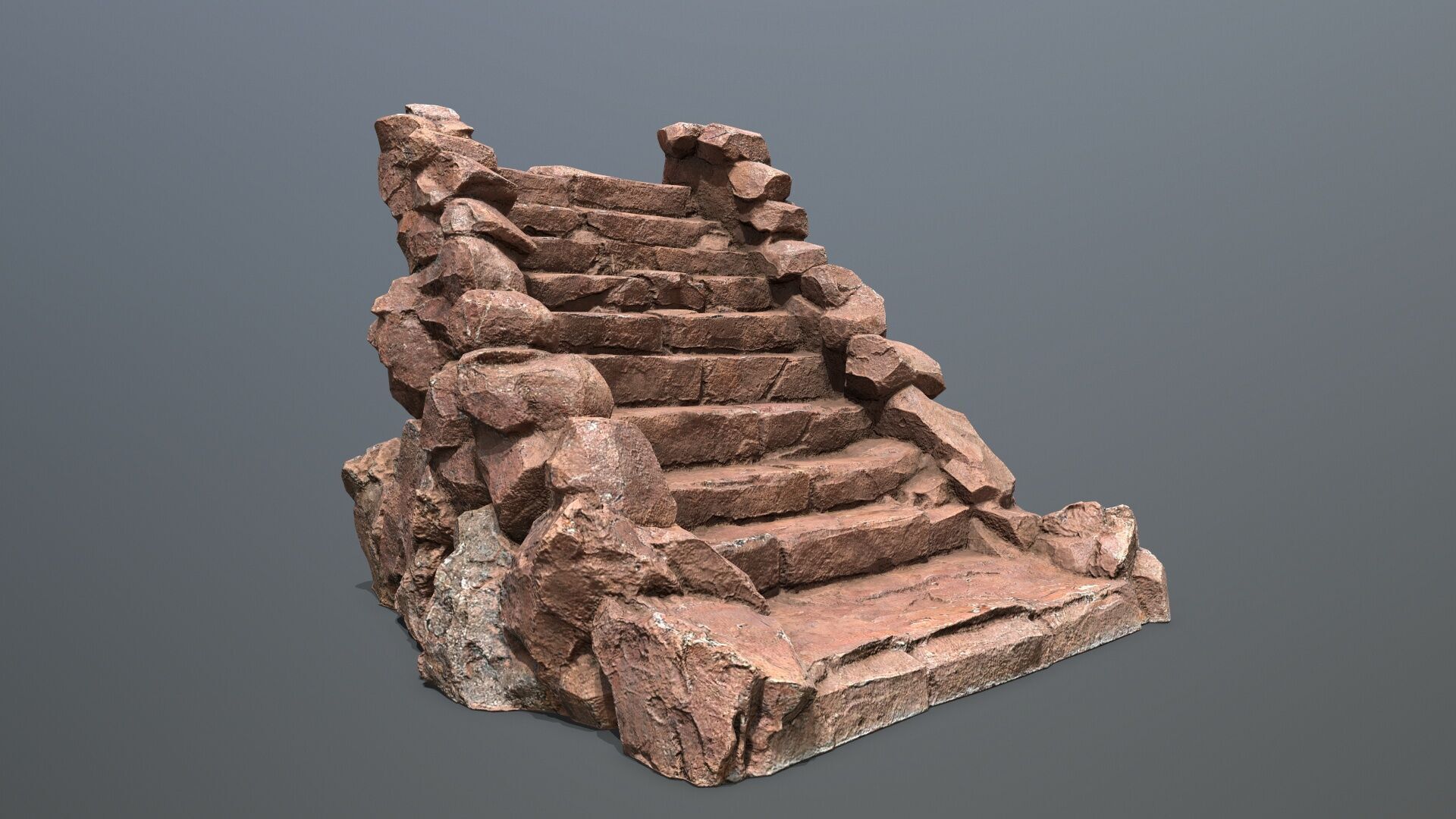stairs Low-poly 3D model_2