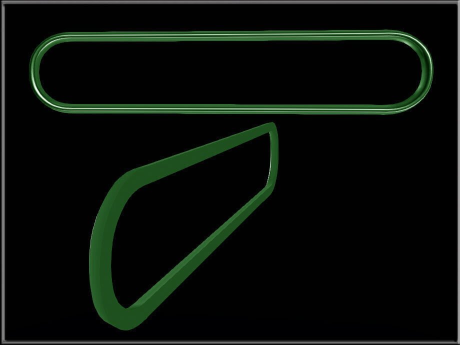 Simple Wire- Half 03 Low-poly 3D model_9