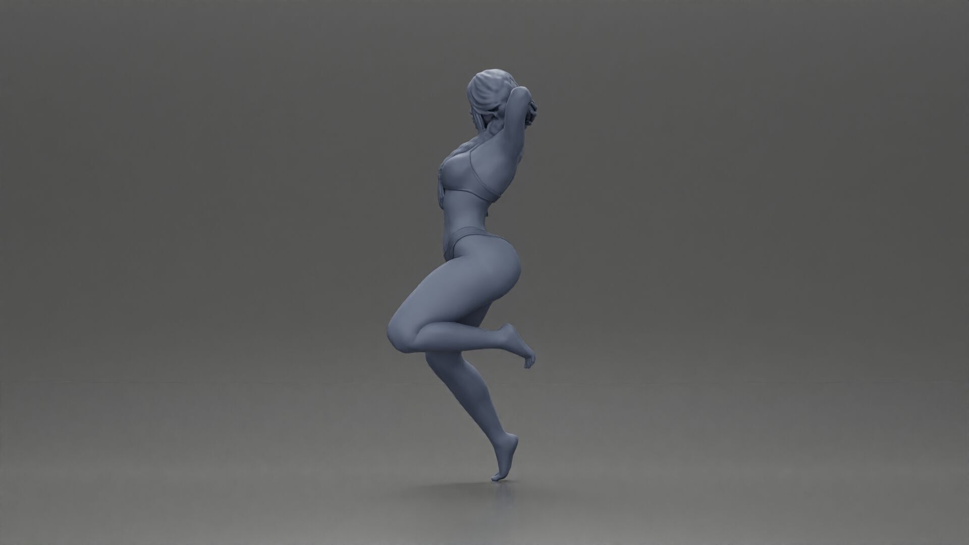 Elegant pose in red bikini showcasing and playful charm 3D print model_10