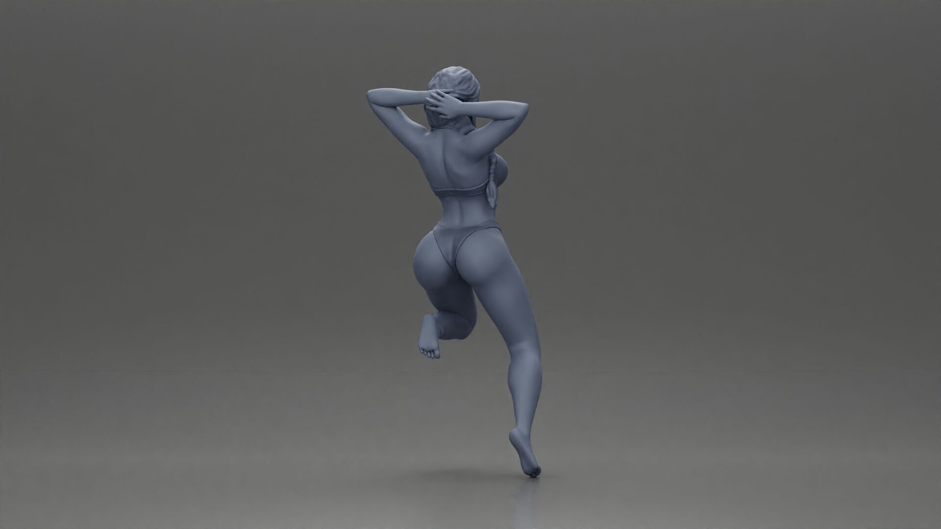 Elegant pose in red bikini showcasing and playful charm 3D print model_8