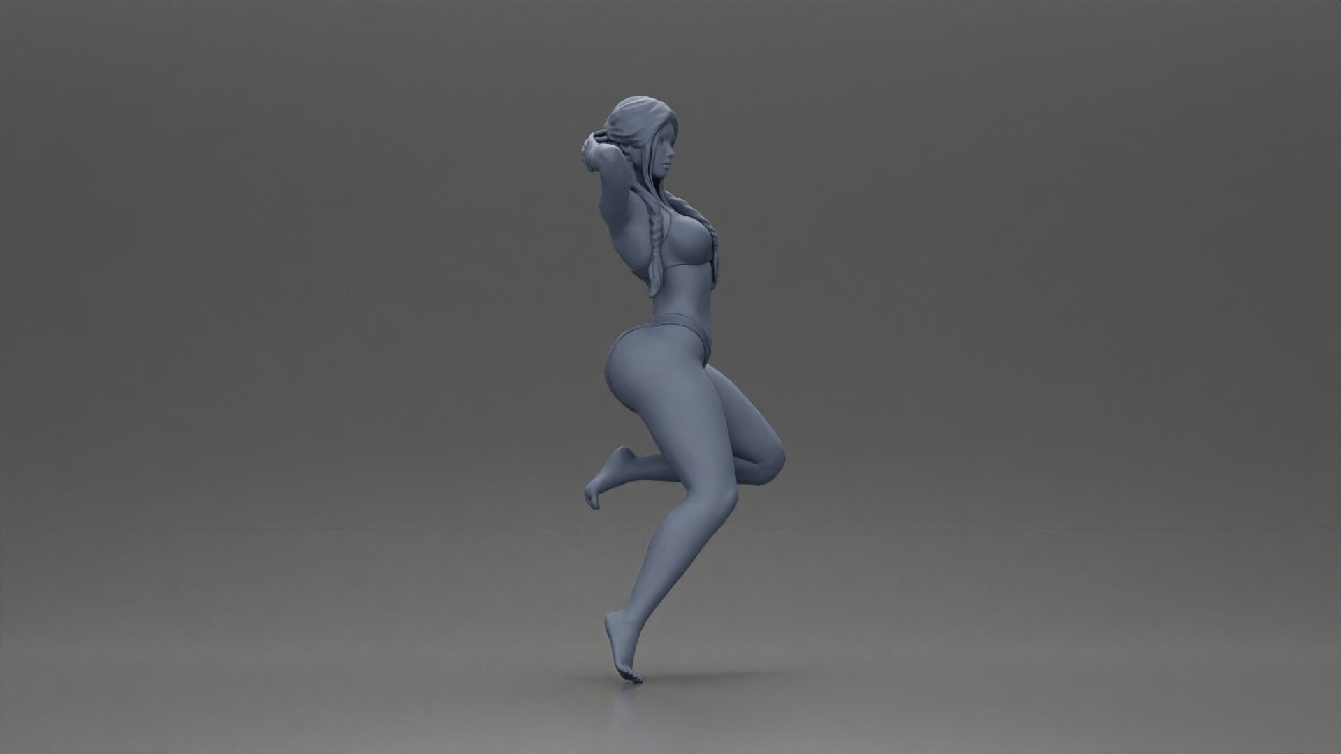 Elegant pose in red bikini showcasing and playful charm 3D print model_7