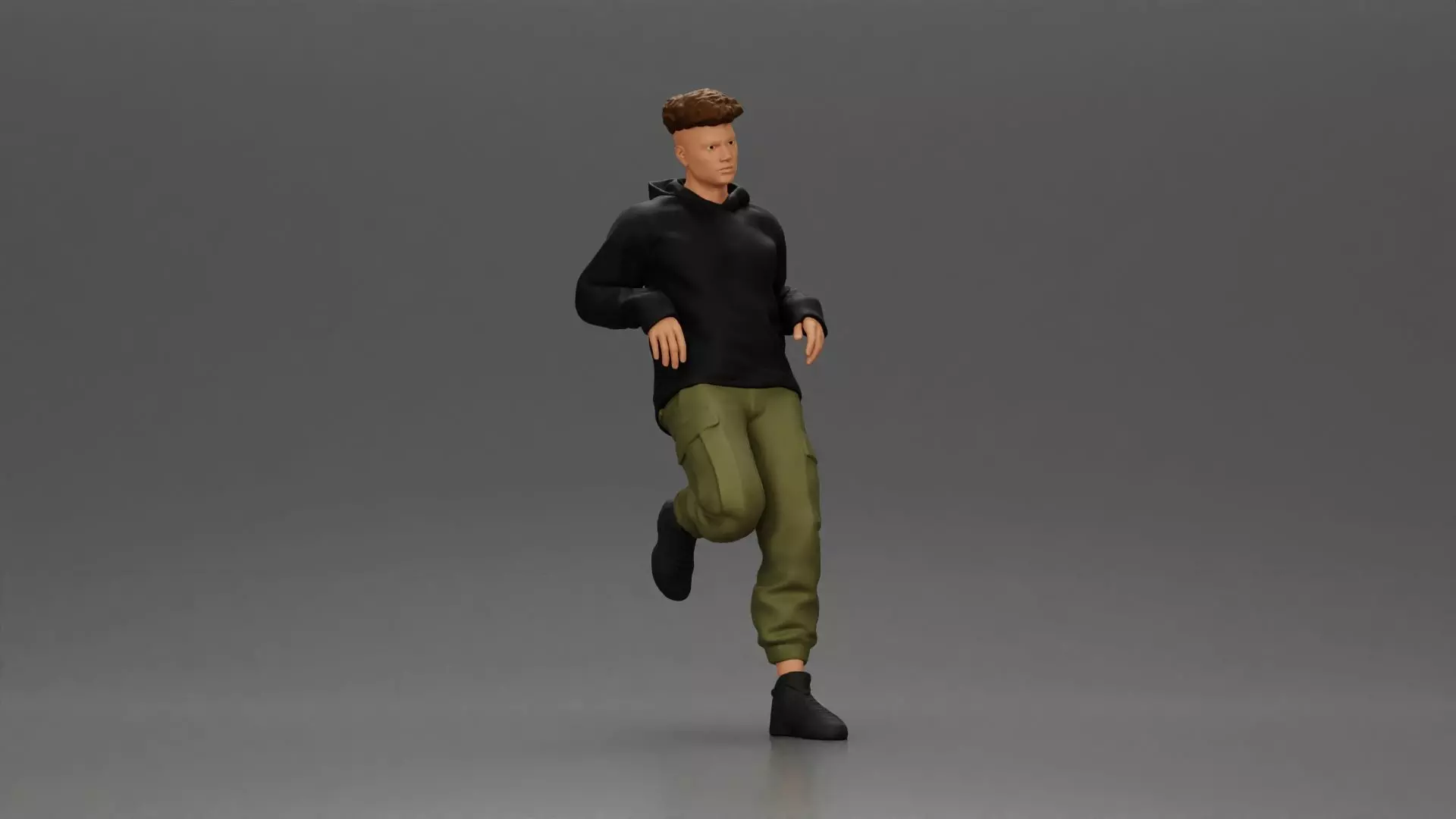 Man in Black Hoodie Casually Leaning Against a Stylish Car 3D print model_0