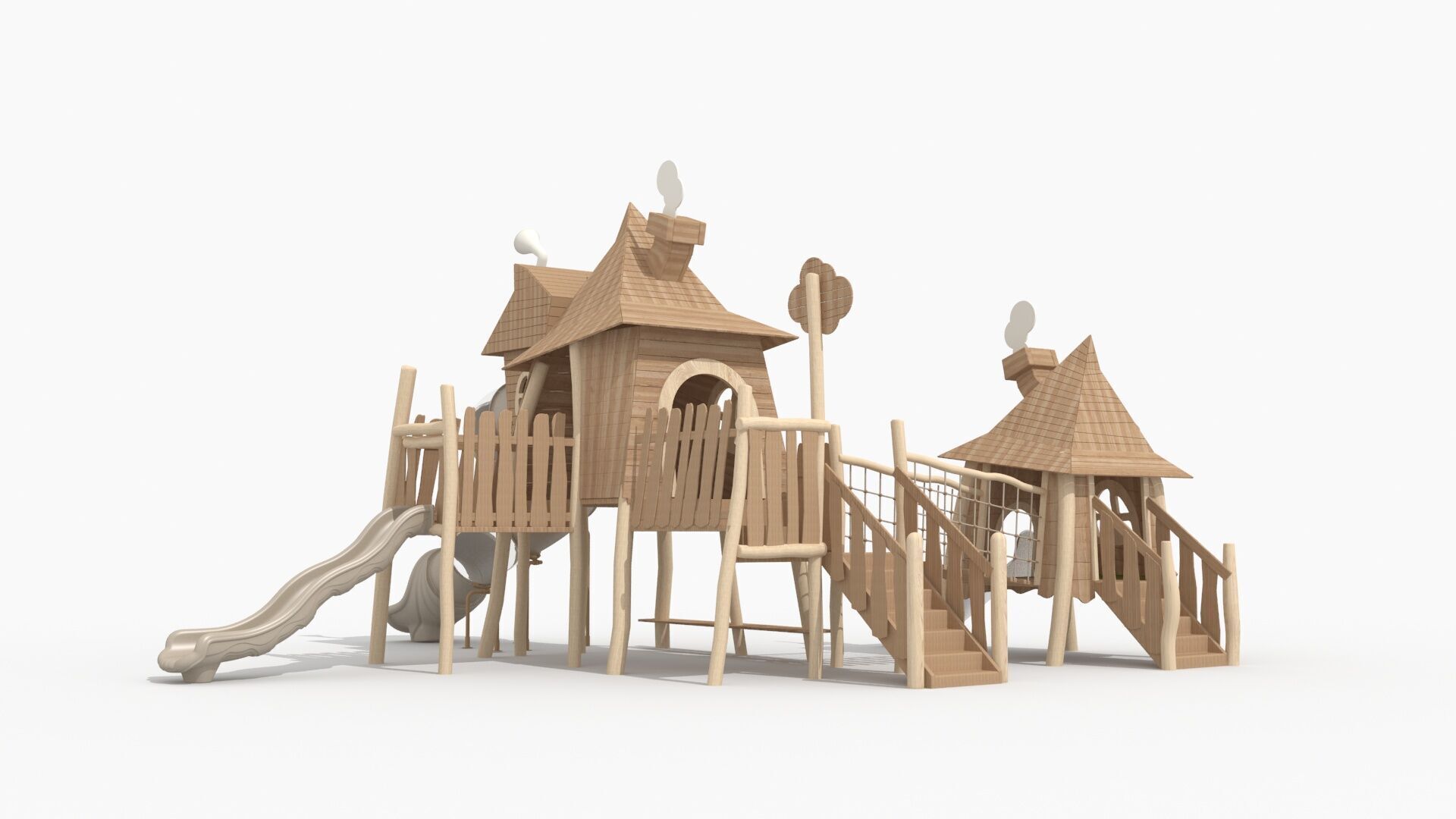 Cabin themed amusement park 3D model_4