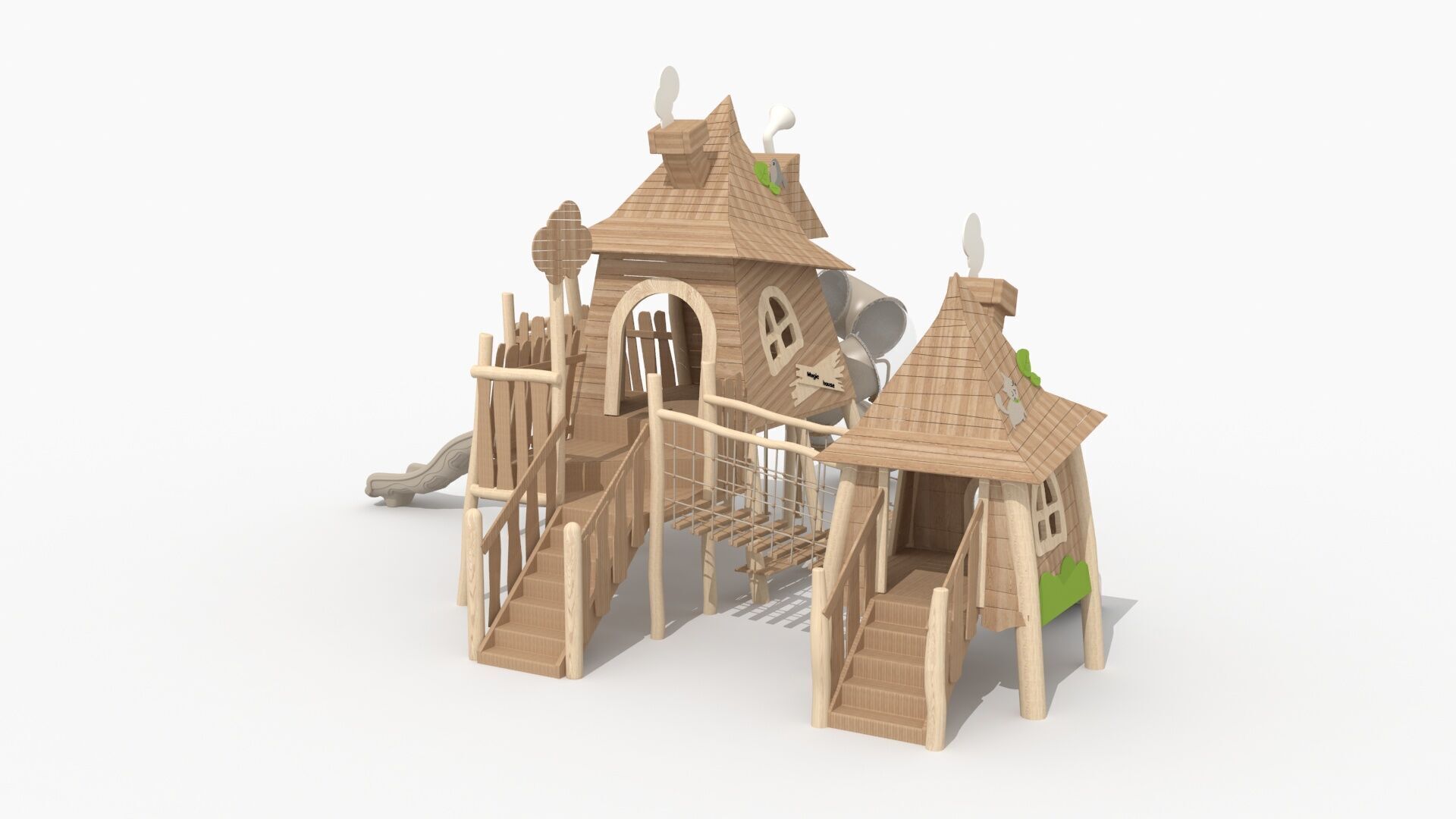 Cabin themed amusement park 3D model_5