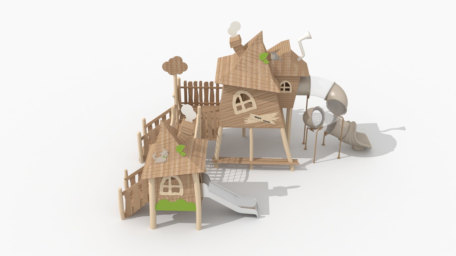 Cabin themed amusement park 3D model_8