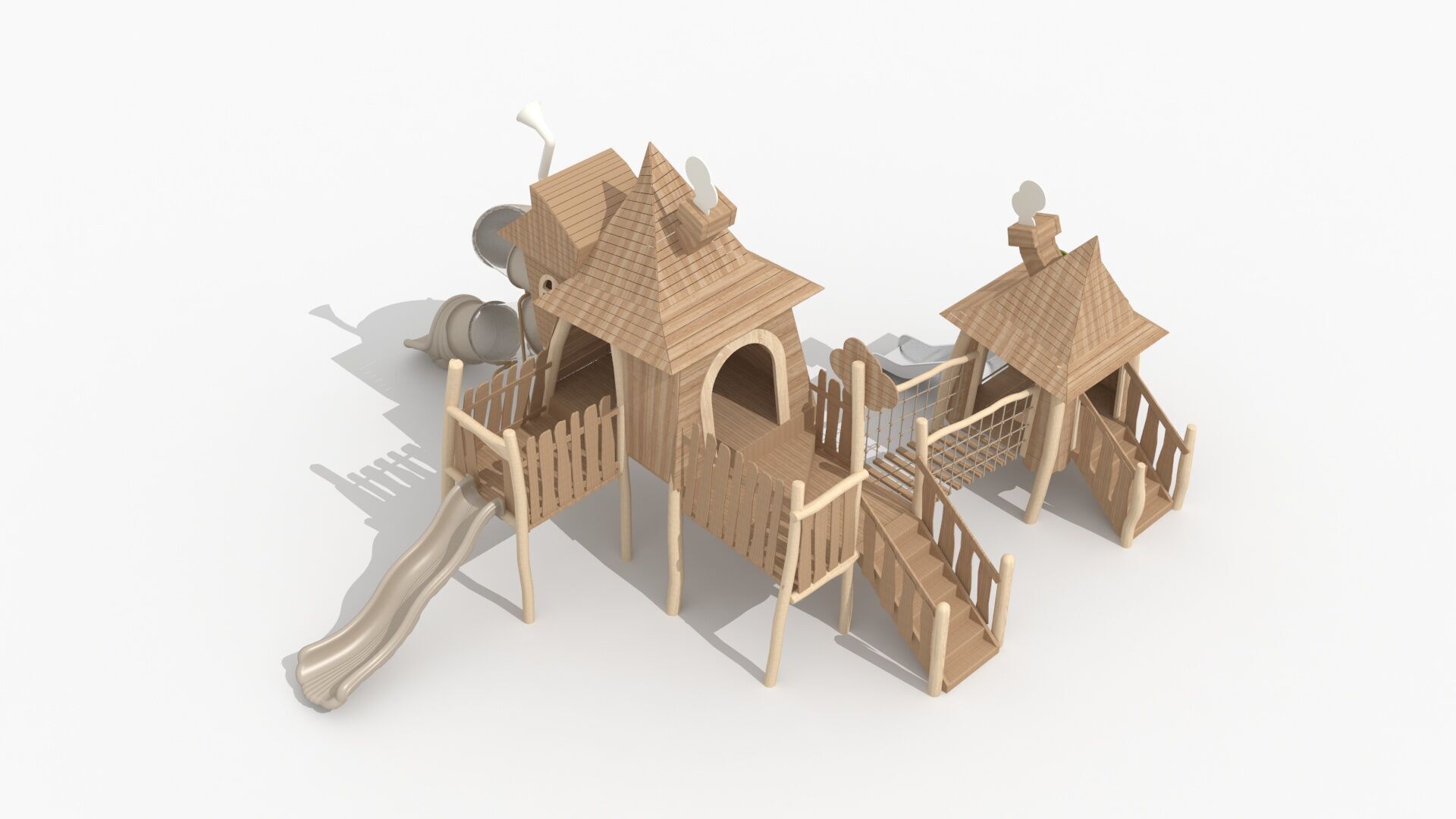 Cabin themed amusement park 3D model_6