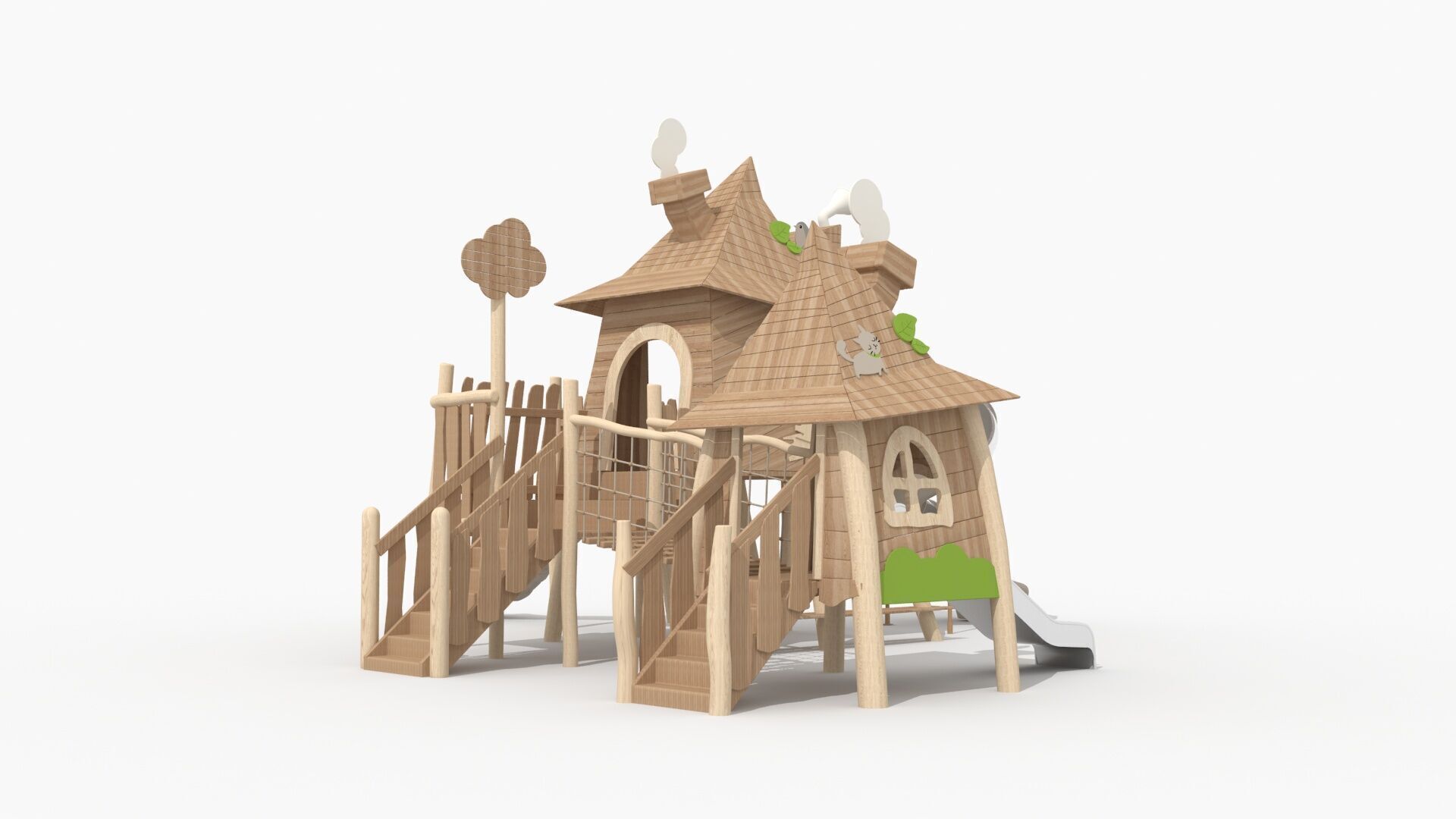 Cabin themed amusement park 3D model_7