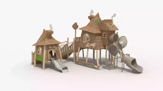 Cabin themed amusement park