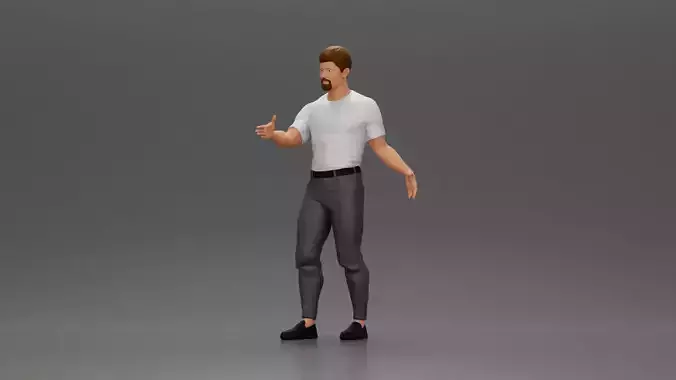 Man Extends Hand for a Handshake in Friendly Gesture