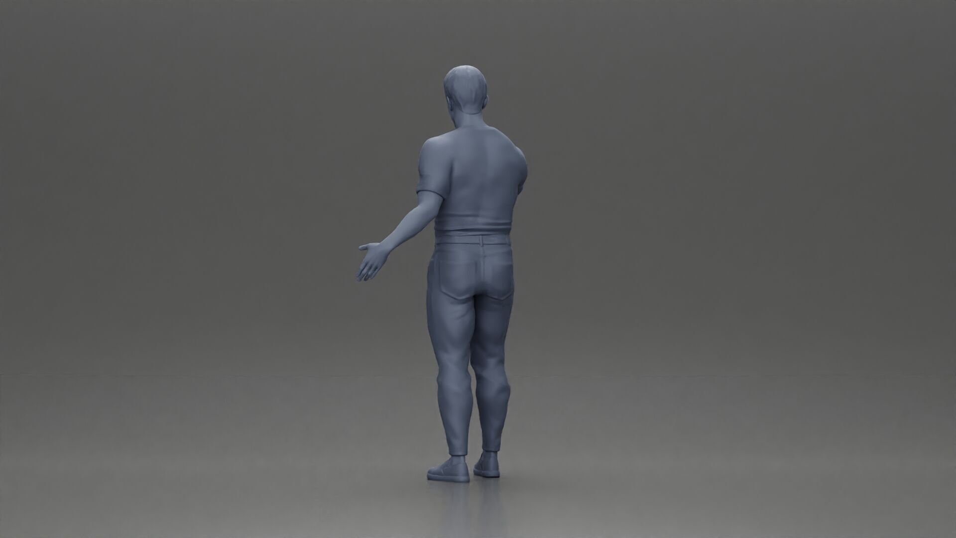 Man Extends Hand for a Handshake in Friendly Gesture 3D print model_10