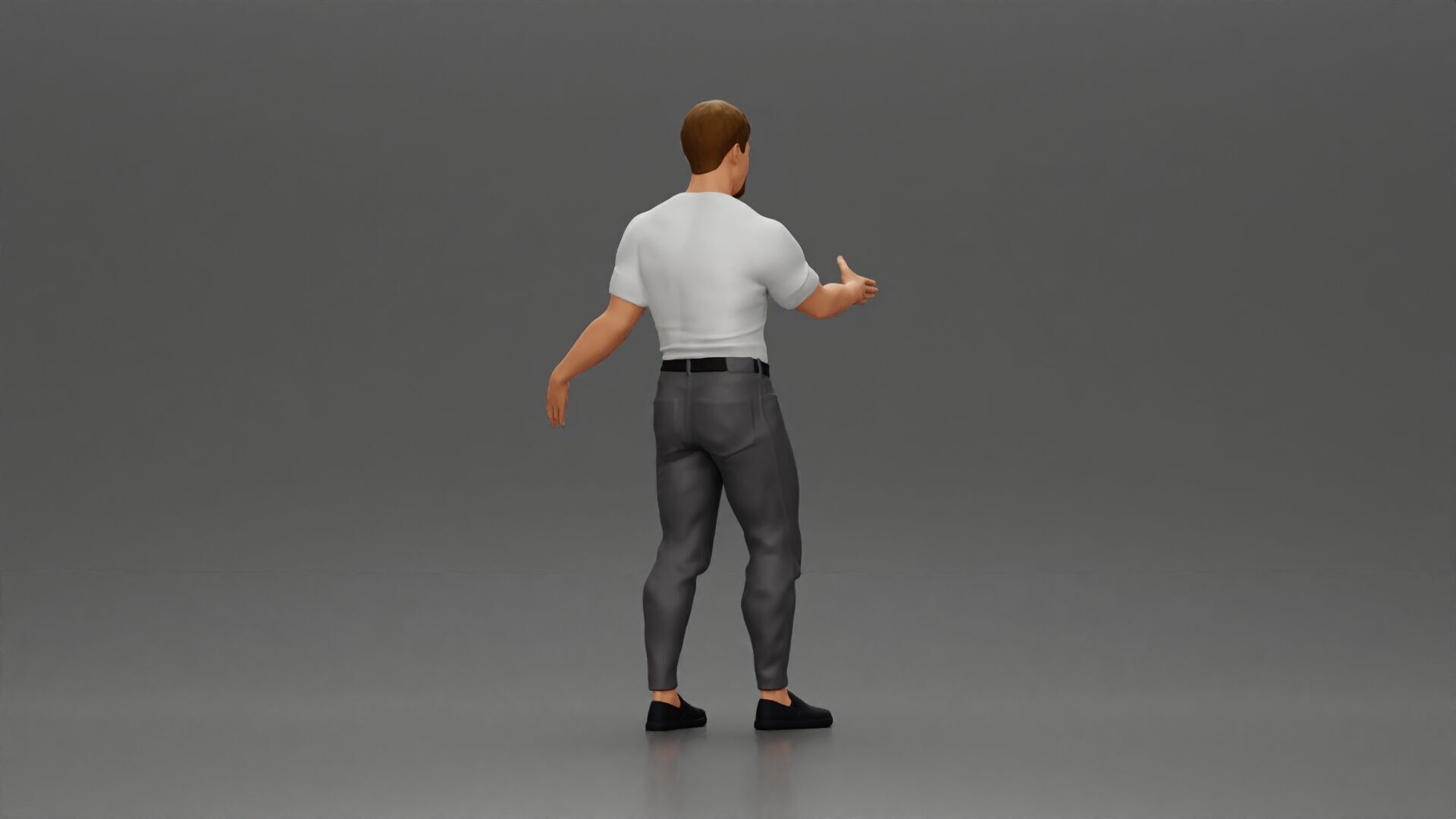 Man Extends Hand for a Handshake in Friendly Gesture 3D print model_3