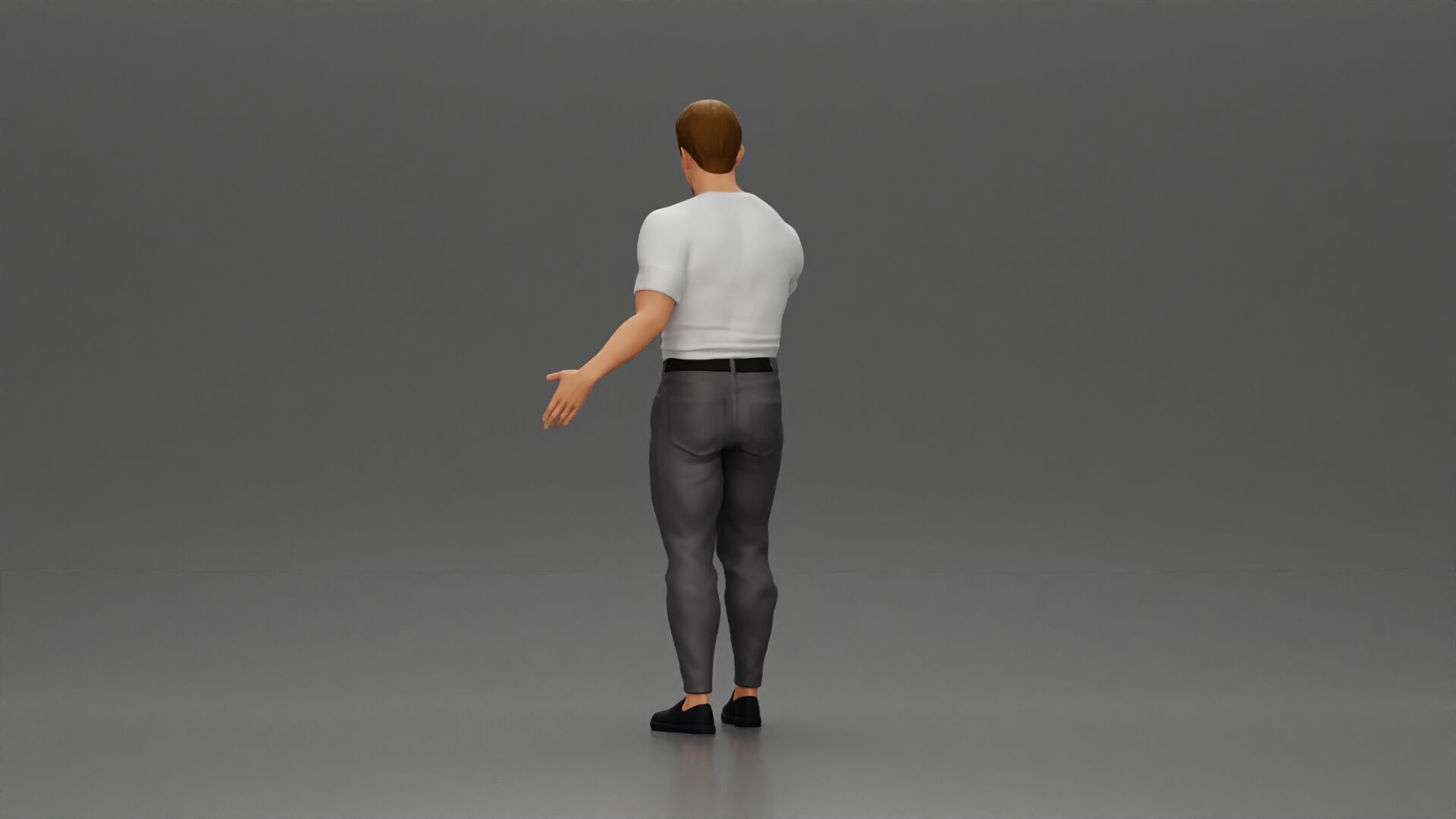 Man Extends Hand for a Handshake in Friendly Gesture 3D print model_4