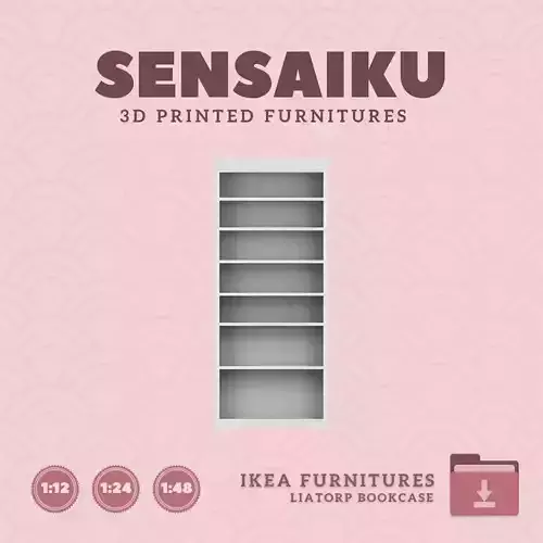 LIATORP Bookcase for Miniature Dollhouse IKEA 3D Print