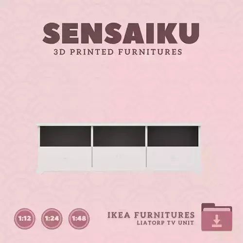 Miniature Liatorp TV Unit for Miniature Dollhouse IKEA 3D Print