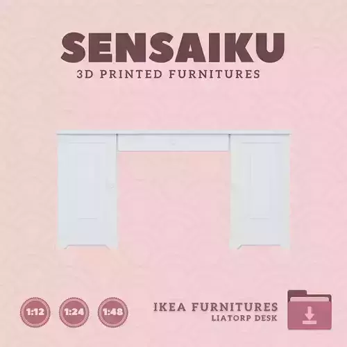Miniature LIATORP Desk for Miniature Dollhouse IKEA 3D Print