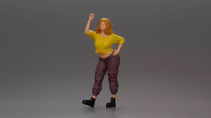 woman confidently striking a pose in casual stylish attire