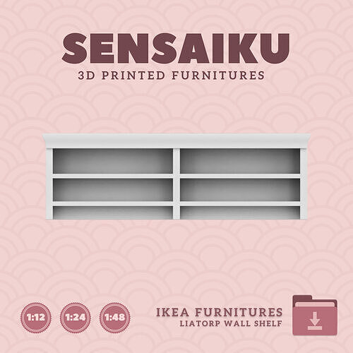 Mini Liatorp Wall Shelf for Miniature Dollhouse IKEA 3D Print 3D print model