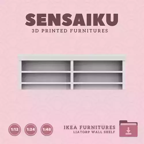 Mini Liatorp Wall Shelf for Miniature Dollhouse IKEA 3D Print