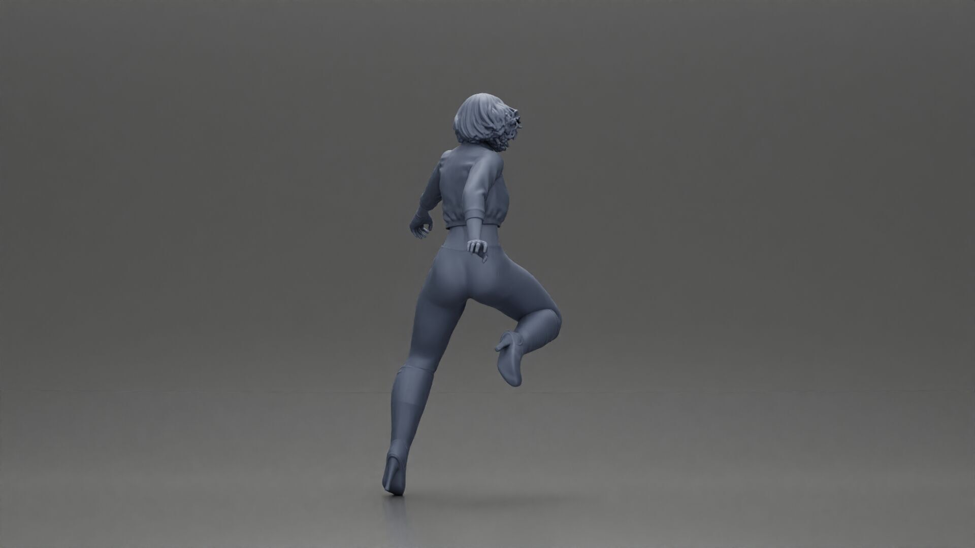 Stylish Rider on Sleek Black Motorcycle with Red Accents 3D print model_20