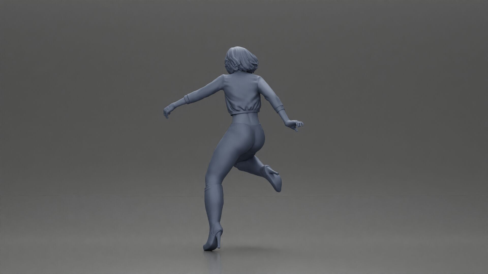 Stylish Rider on Sleek Black Motorcycle with Red Accents 3D print model_21