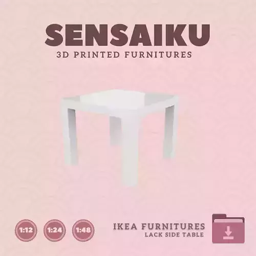 Mini LACK Side Table for Miniature Dollhouse IKEA 3D Print