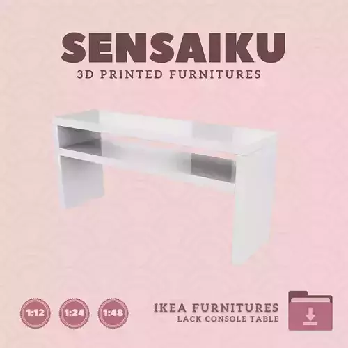 Mini LACK Console Table for Miniature Dollhouse IKEA 3D Print 3D print model