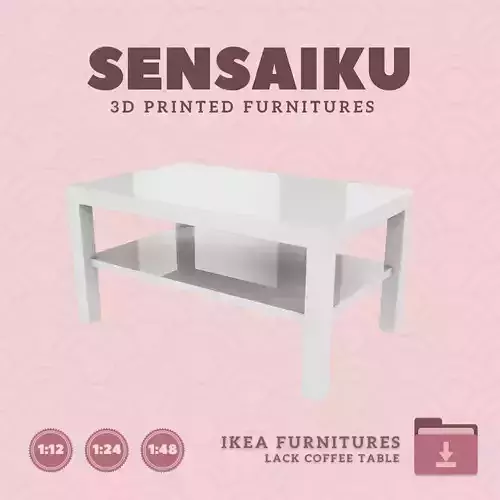 Mini LACK Coffee Table for Miniature Dollhouse IKEA 3D Print