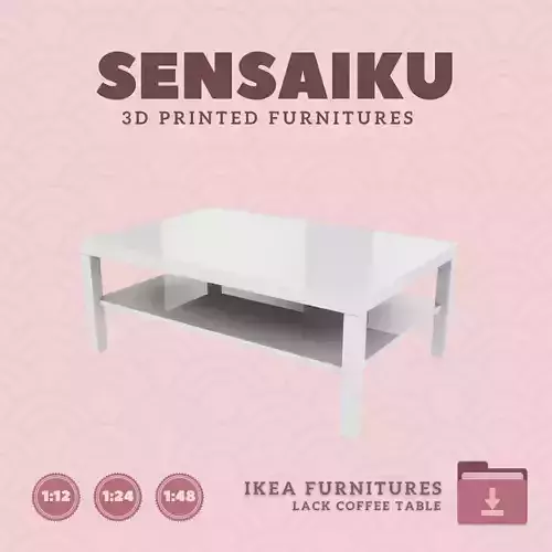 Mini LACK Coffee Table V2 for Miniature Dollhouse IKEA 3D Print
