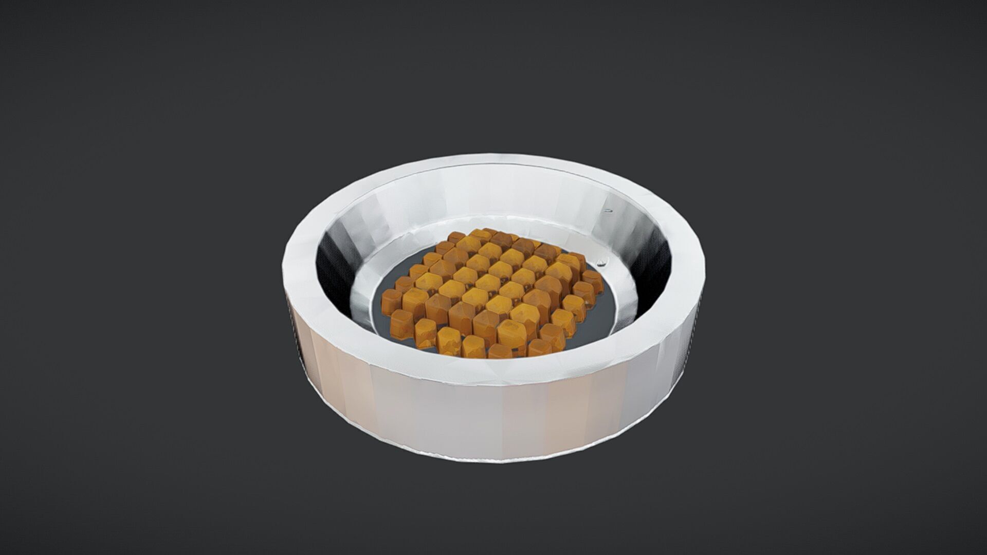 dog bowl with kibble 3D model_3