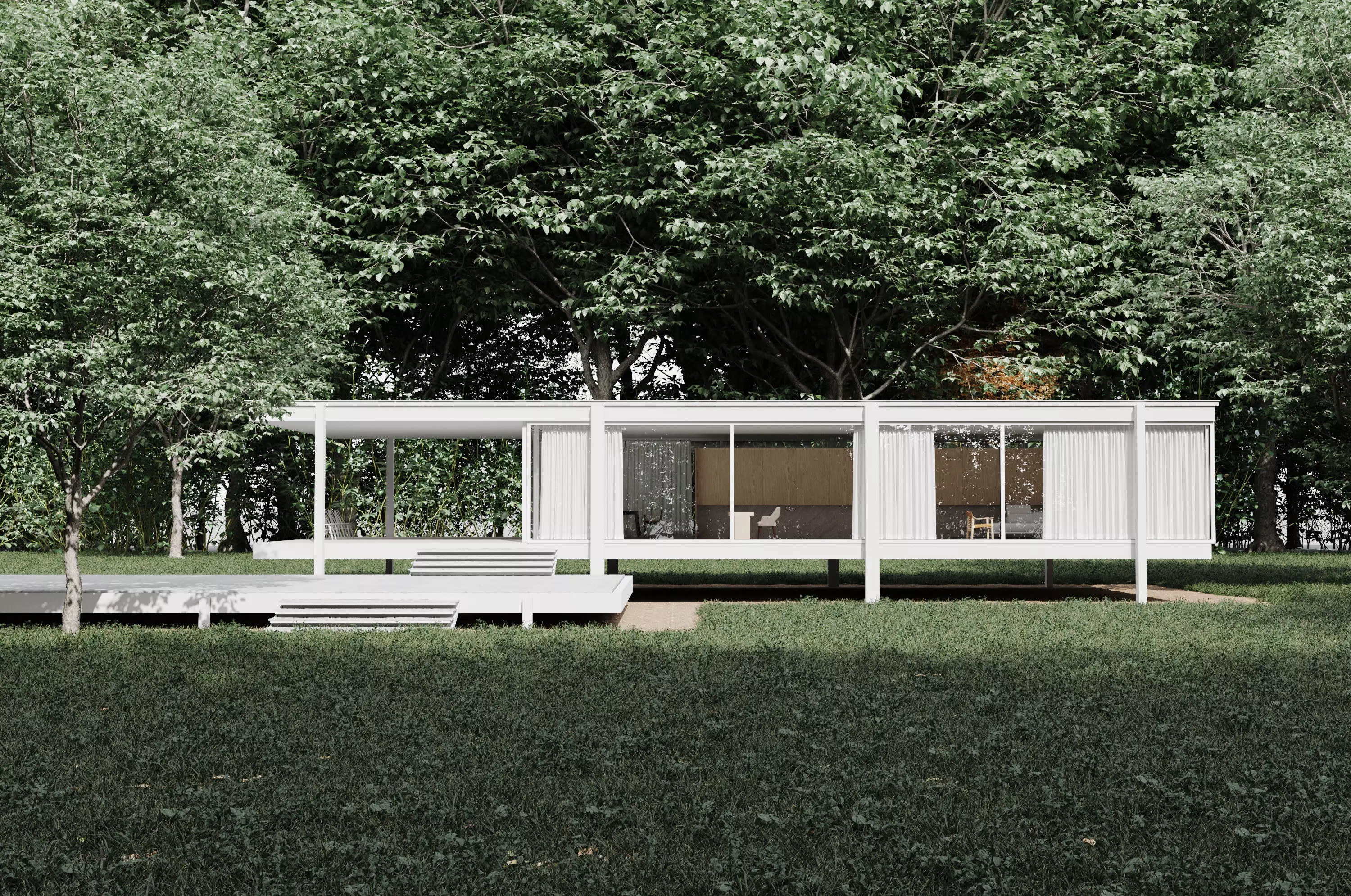 Modern Minimalist  House 3D model_0