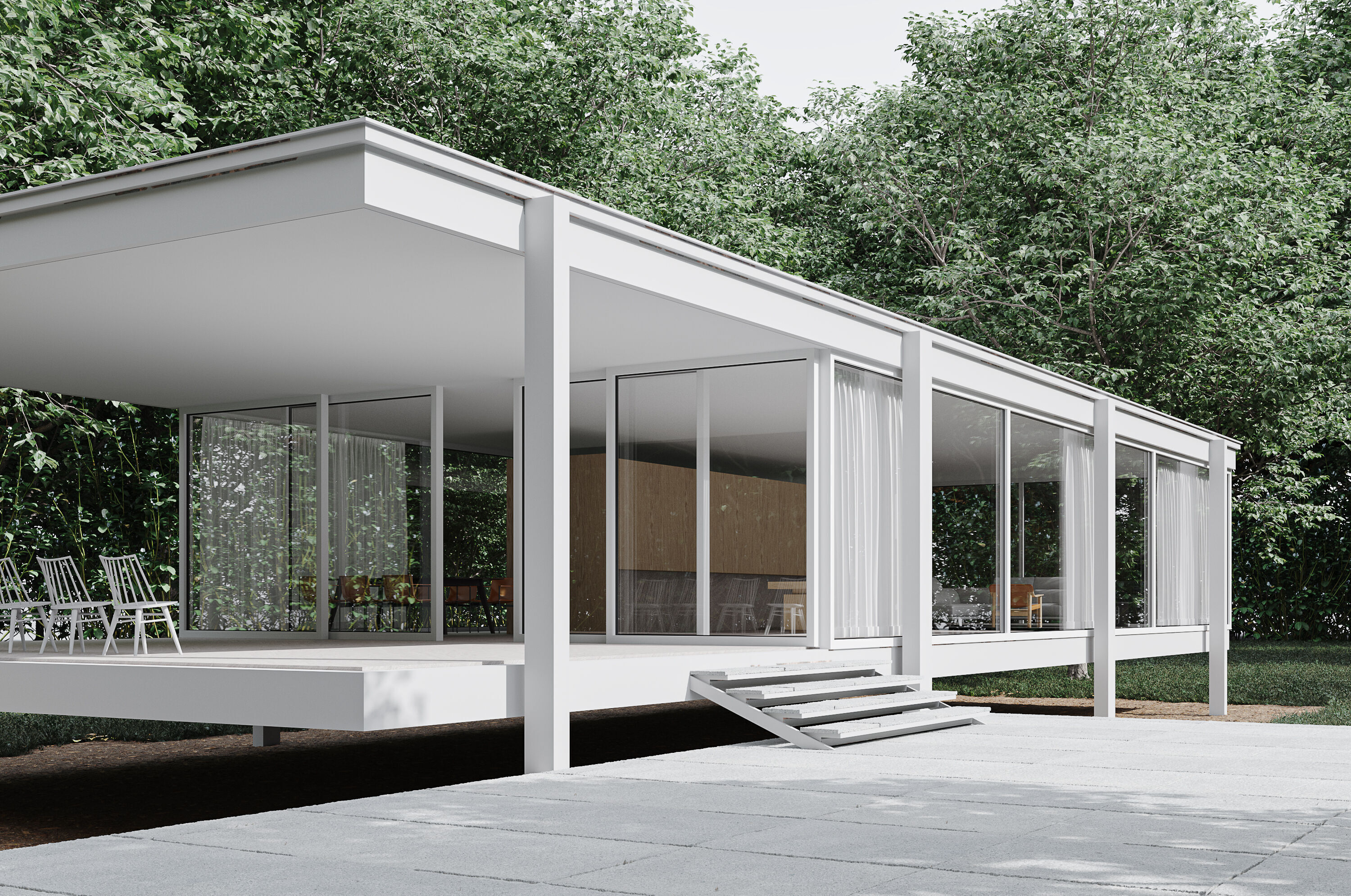 Modern Minimalist  House 3D model_2