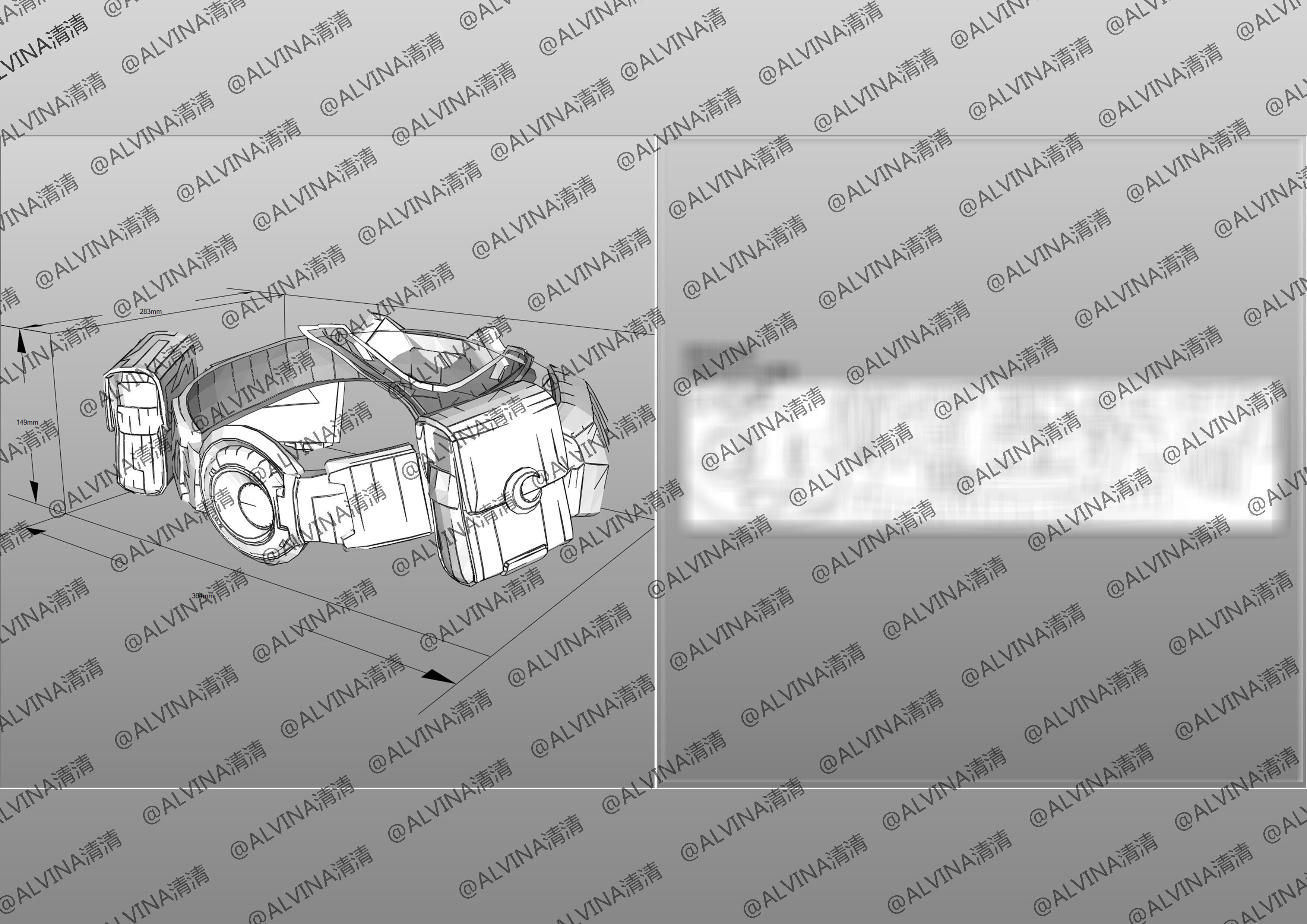 Marvel Rivals - Moon Knight S1 Armor - DIY Cosplay Pepakura Foam Low-poly 3D model_31