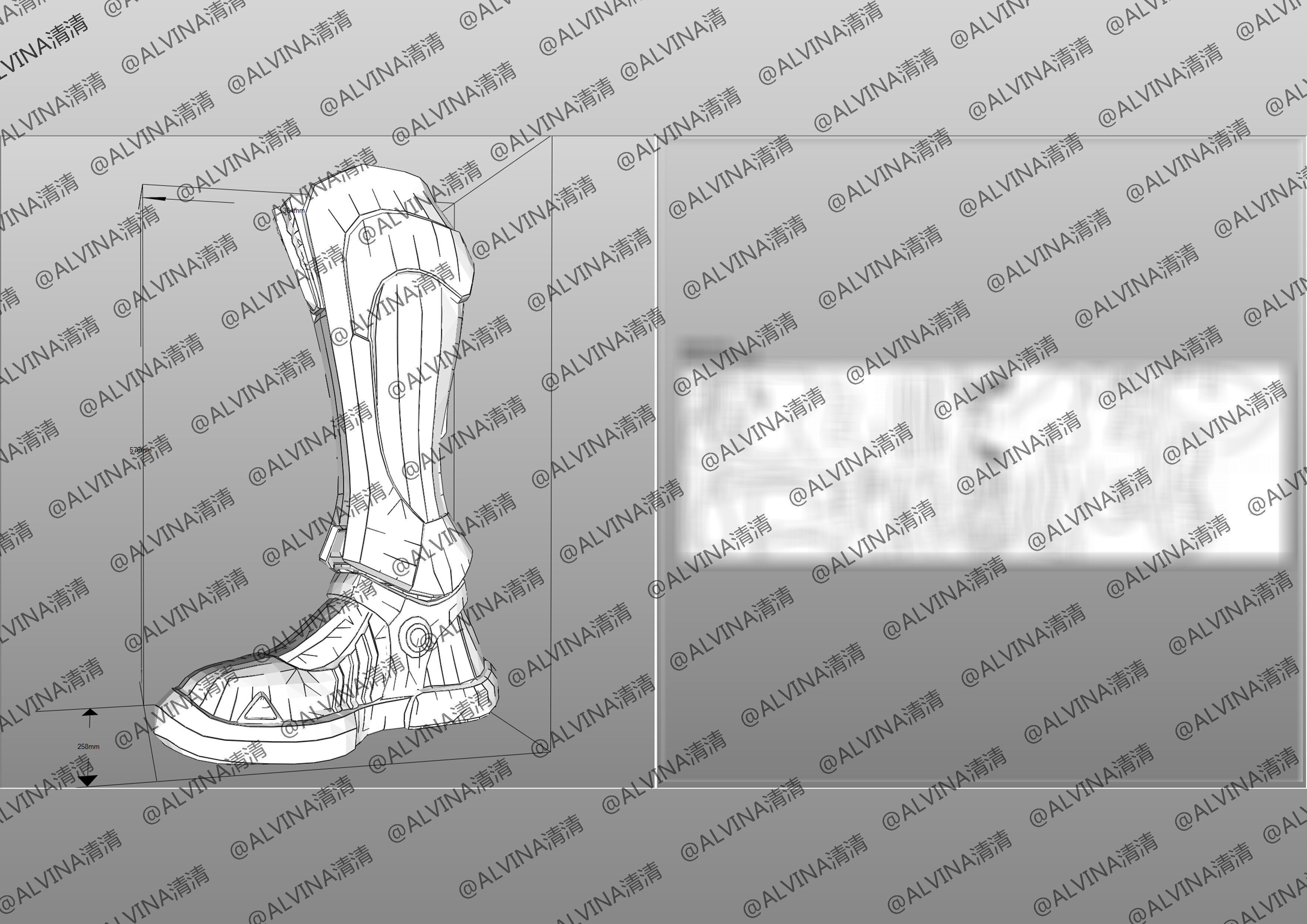 Marvel Rivals - Moon Knight S1 Armor - DIY Cosplay Pepakura Foam Low-poly 3D model_35