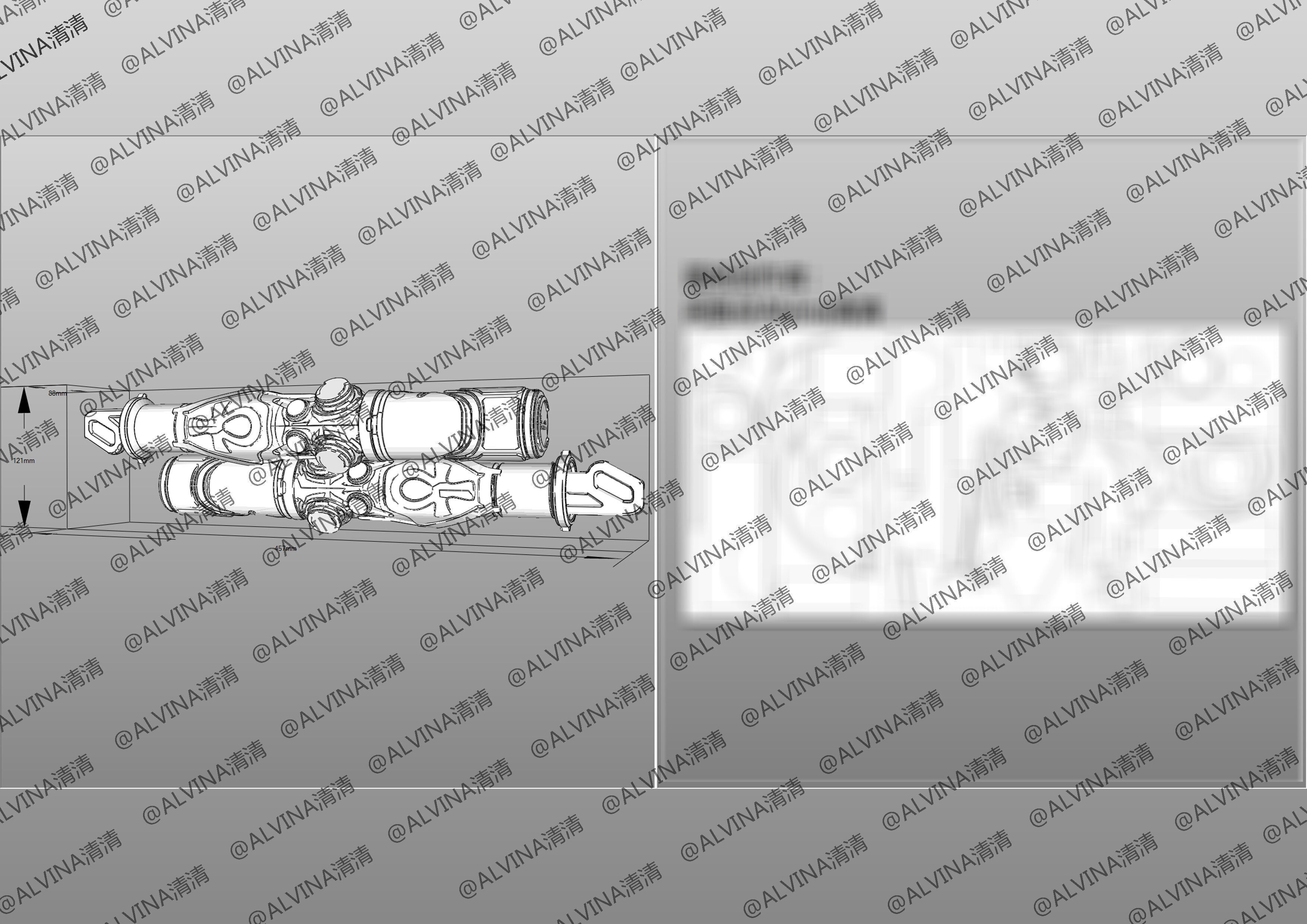 Marvel Rivals - Moon Knight S1 Armor - DIY Cosplay Pepakura Foam Low-poly 3D model_23