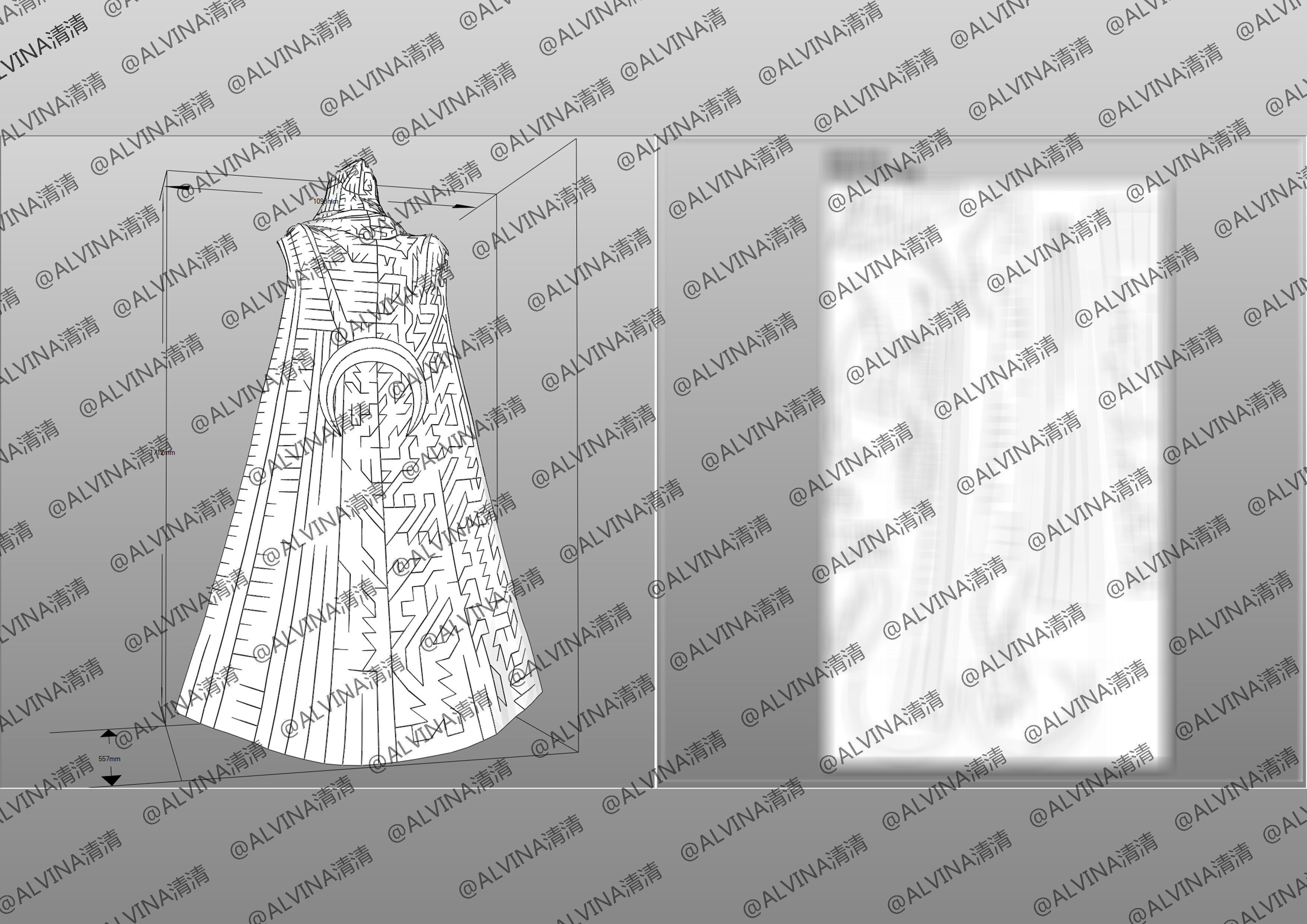 Marvel Rivals - Moon Knight S1 Armor - DIY Cosplay Pepakura Foam Low-poly 3D model_17