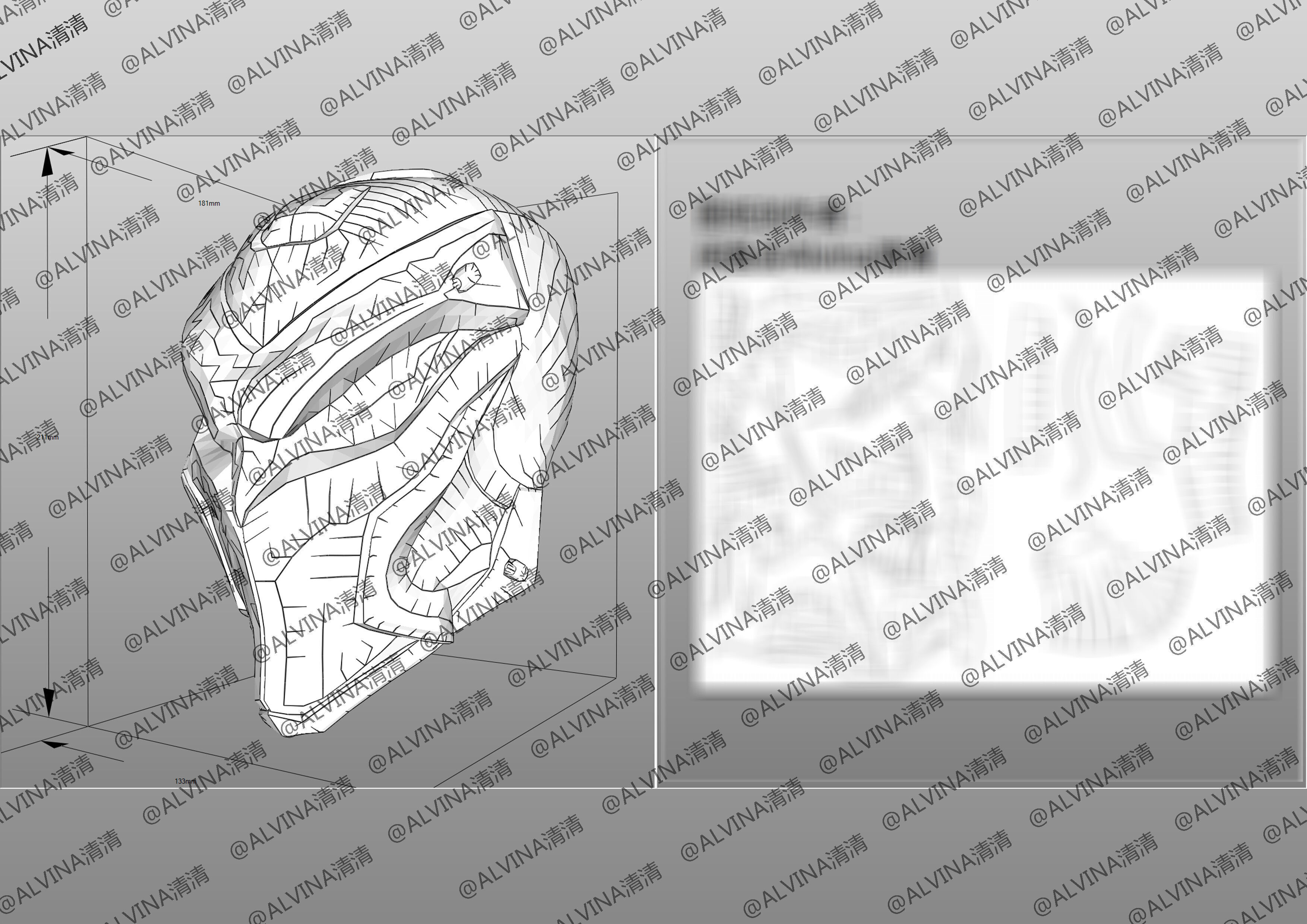 Marvel Rivals - Moon Knight S1 Armor - DIY Cosplay Pepakura Foam Low-poly 3D model_19