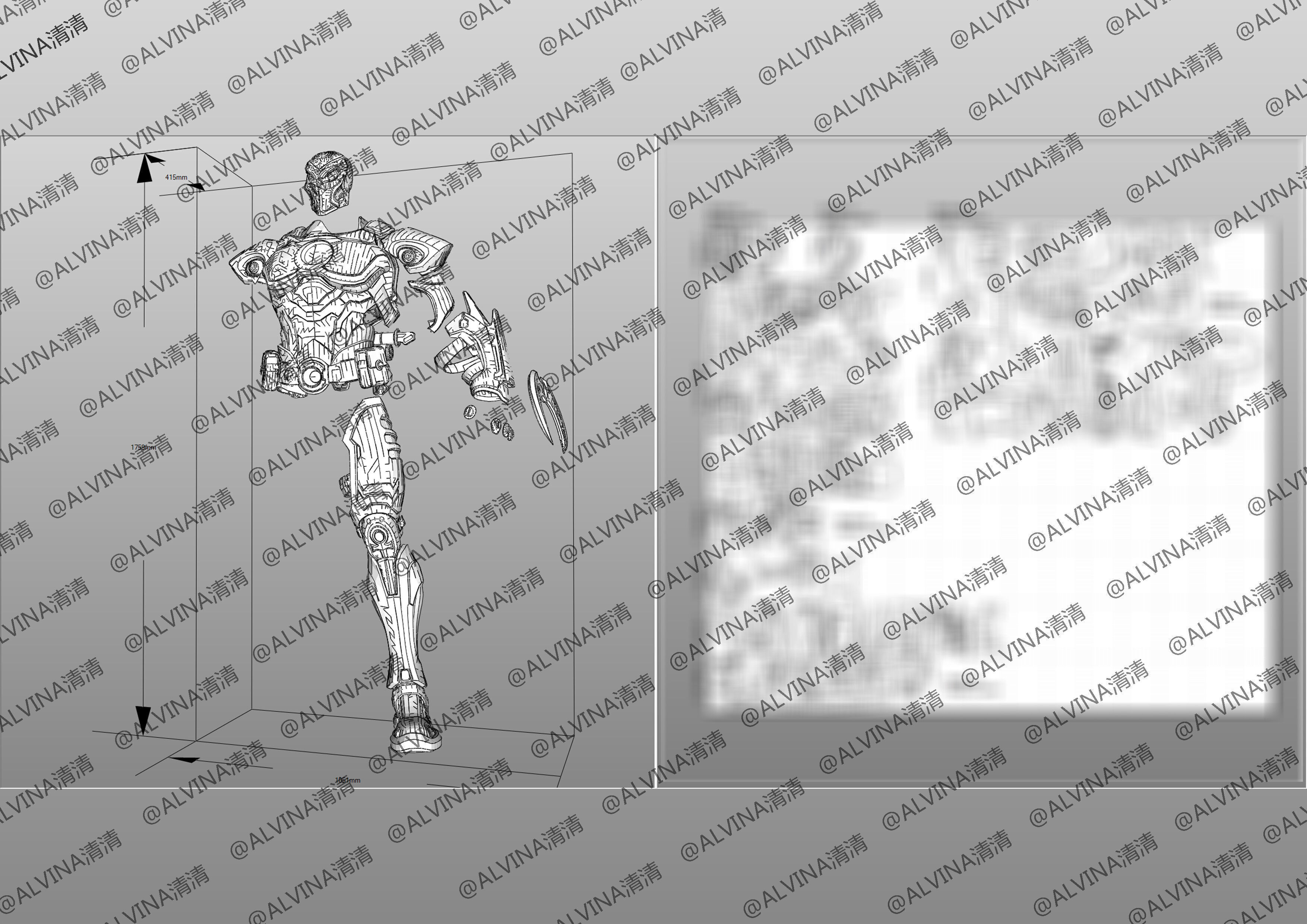 Marvel Rivals - Moon Knight S1 Armor - DIY Cosplay Pepakura Foam Low-poly 3D model_15