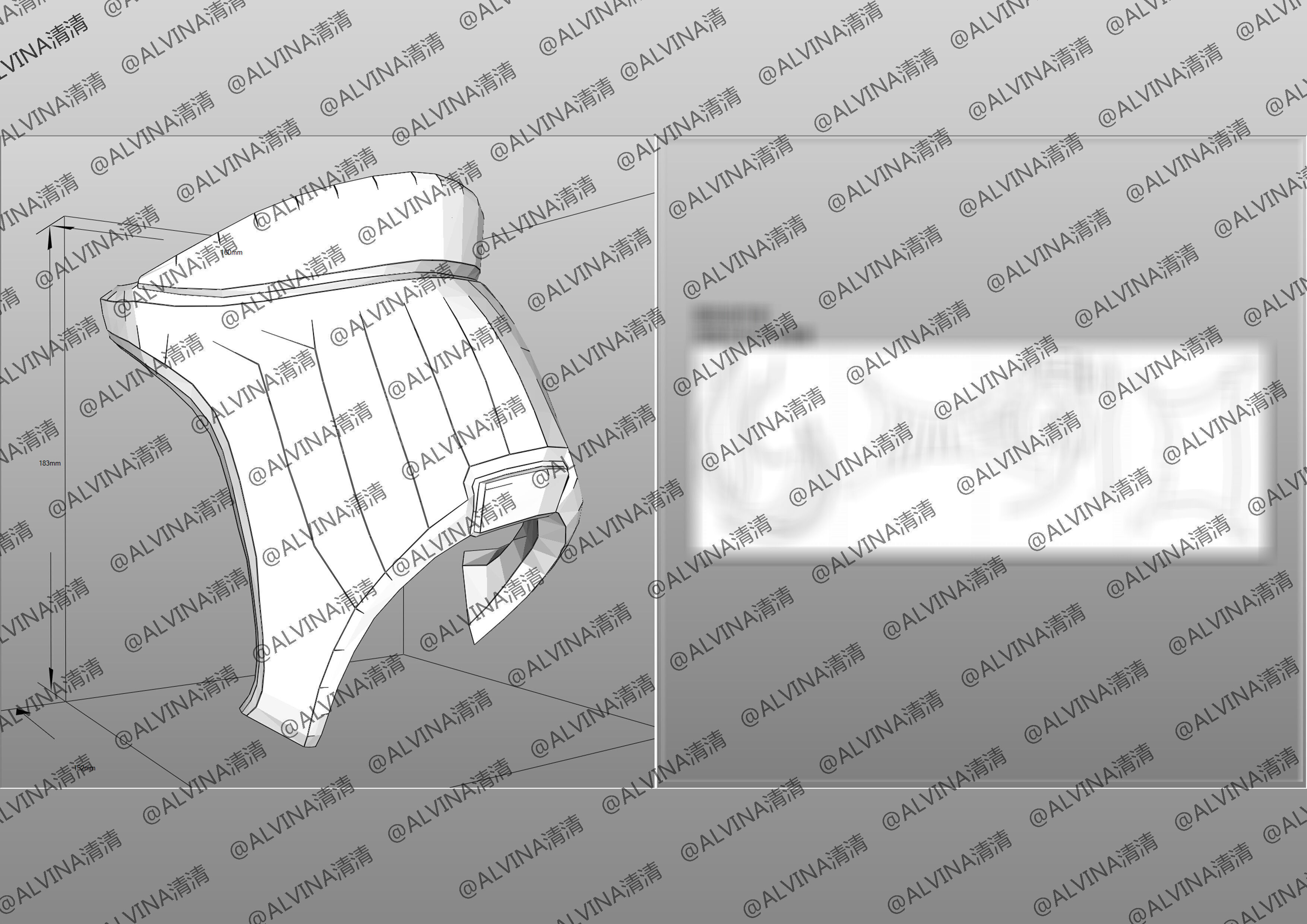 Marvel Rivals - Moon Knight S1 Armor - DIY Cosplay Pepakura Foam Low-poly 3D model_25