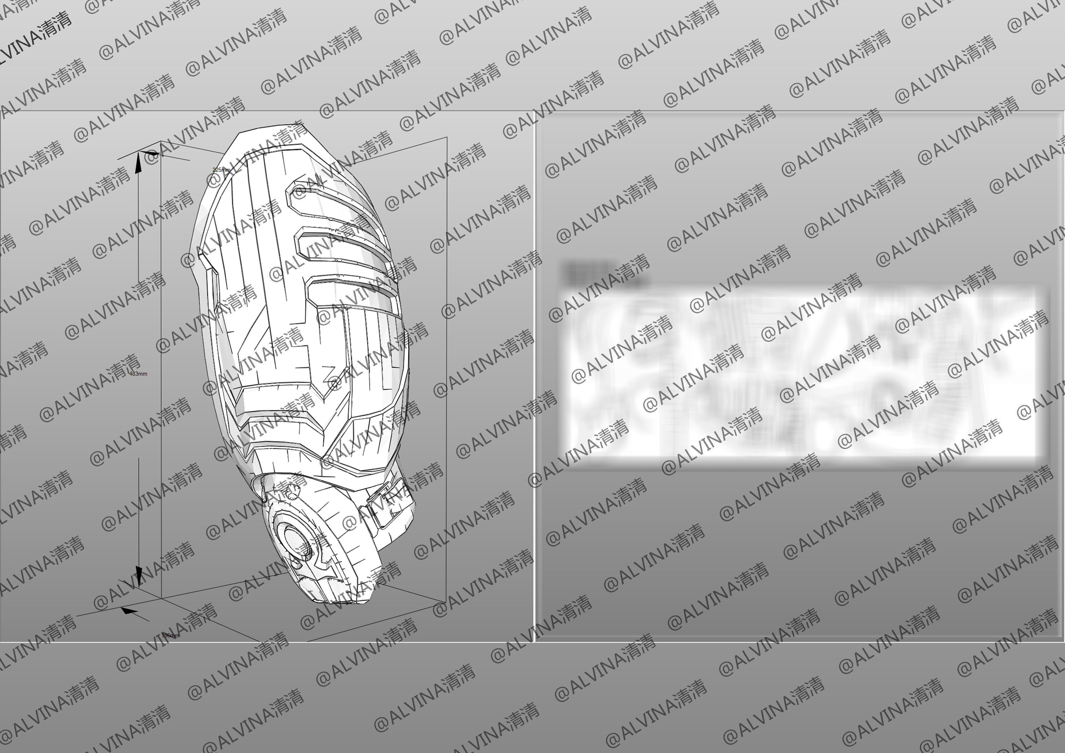 Marvel Rivals - Moon Knight S1 Armor - DIY Cosplay Pepakura Foam Low-poly 3D model_33