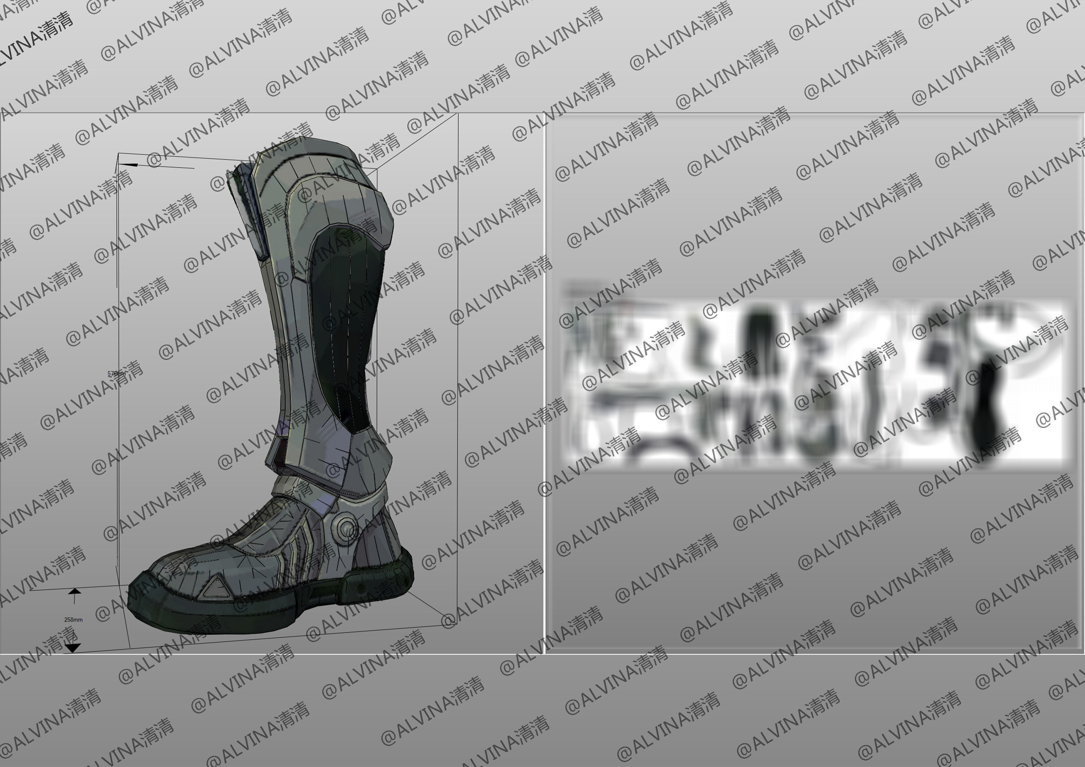 Marvel Rivals - Moon Knight S1 Armor - DIY Cosplay Pepakura Foam Low-poly 3D model_34